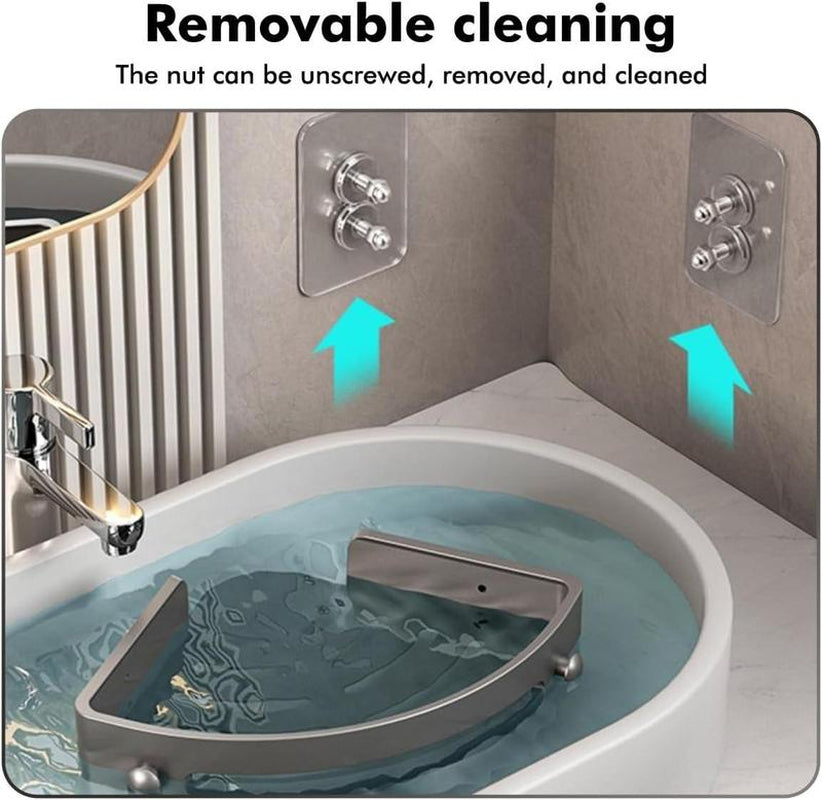 3-Pack Black Drill-Free Shower Caddy | Triangle Corner Storage Shelves (3-Tier Wall Mount Organizer)